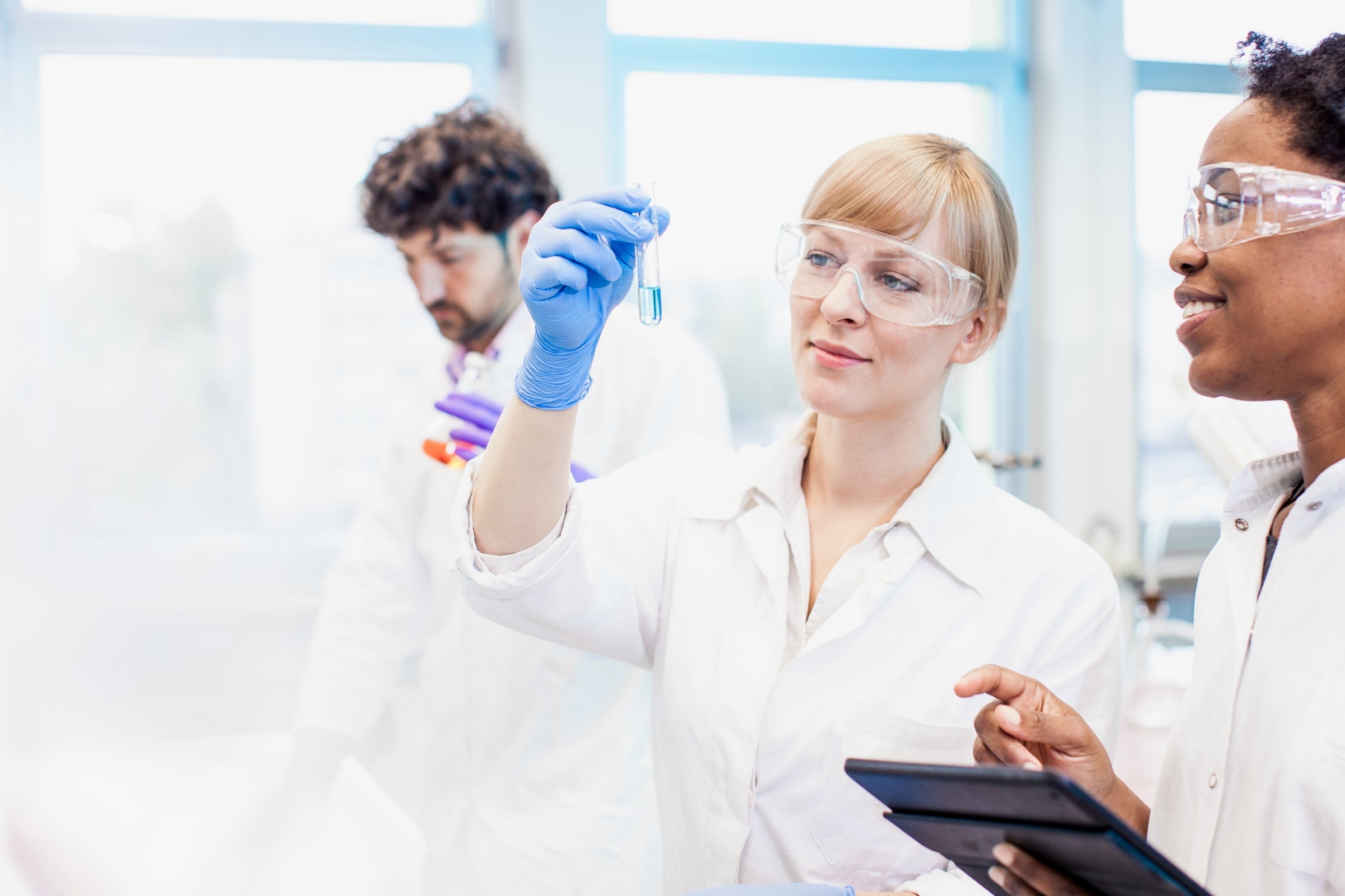 Scientists working in the laboratory.