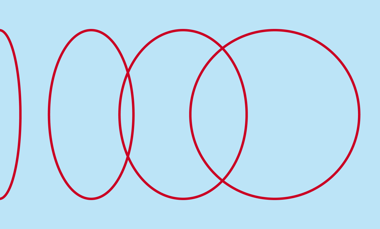 Light blue background with bright red circles overlapping
