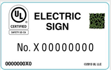 Electric sign label