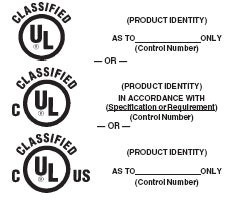 ul classified product identity