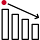 decreasing graph icon