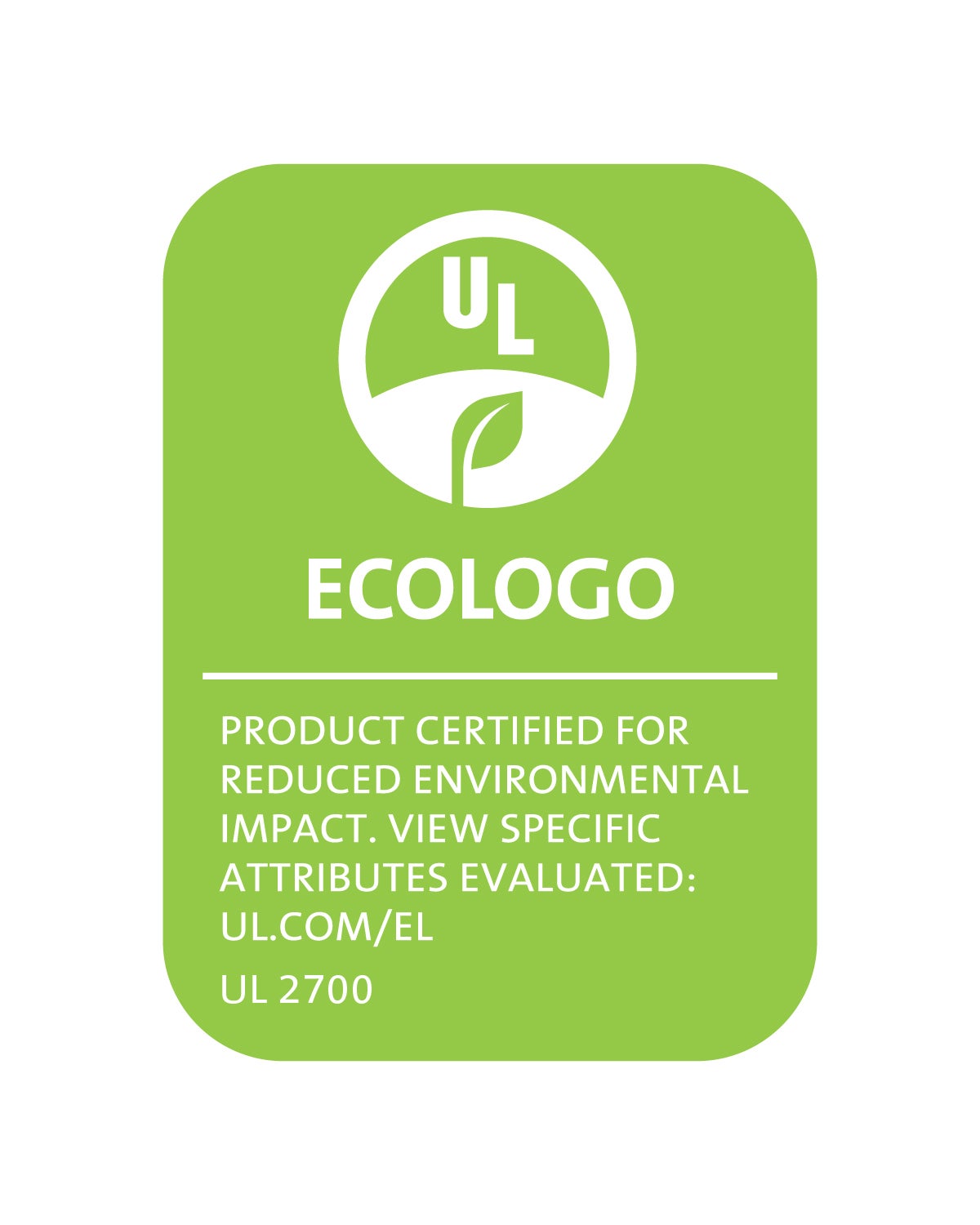 UL 2700 ECOLOGO