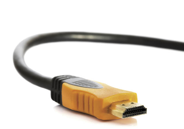 A close-up image of an HDMI cord. 