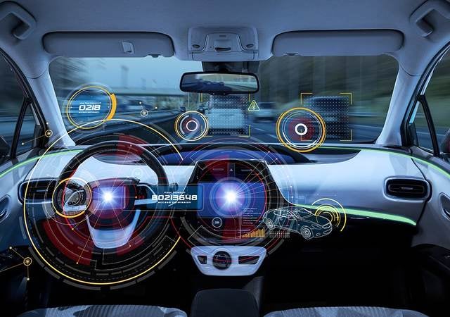 Driverless vehicle heads up display