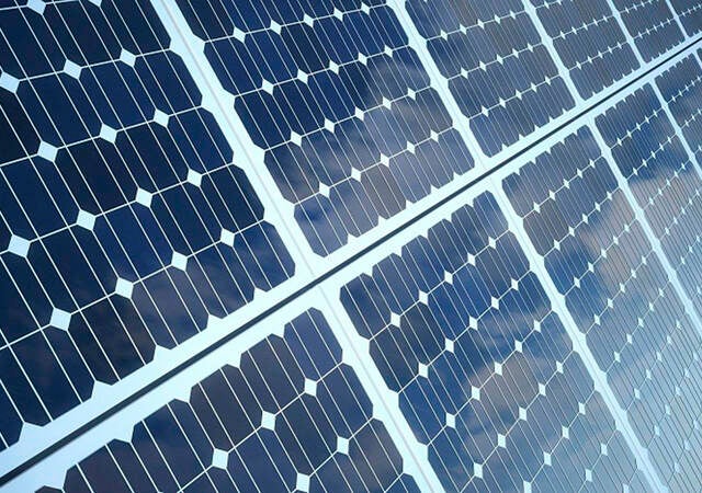 Close up of a solar panel