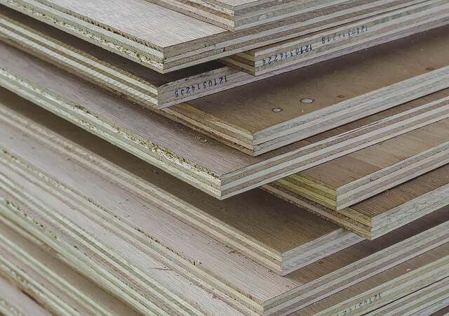 Pile of composite wood, which must comply with EPA formaldehyde regulations