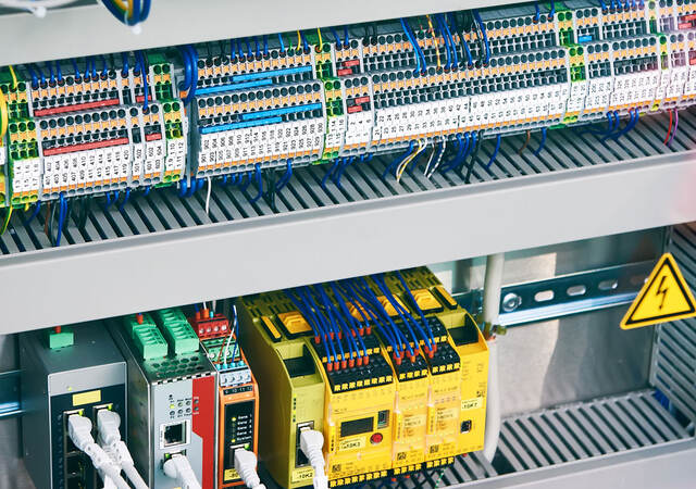 Electronic and electrical components of the industrial device