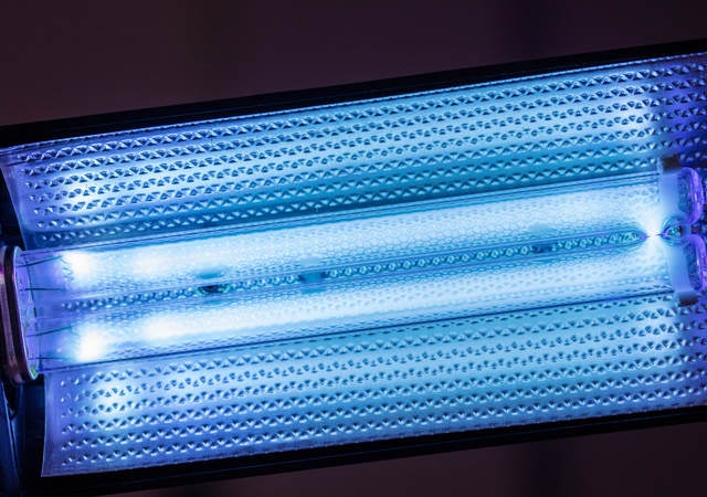 close-up of an ultraviolet light