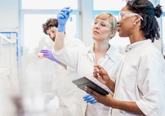 Scientists working in a laboratory