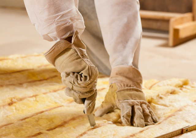 Cutting stuffing for furniture.