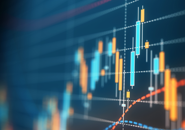 Close up of data analysis graphics 