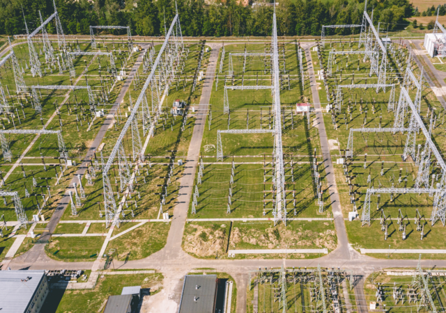 Electrical substation field 