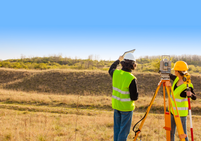 Employees performing an environmental assessment