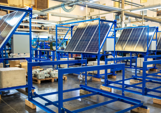 Solar panel production