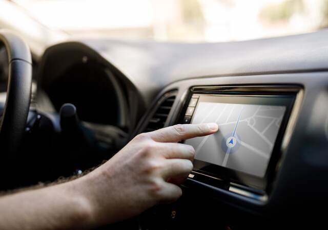 Touching GPS screen