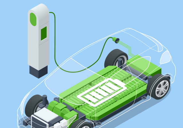 Drawing of electric vehicle battery compartment