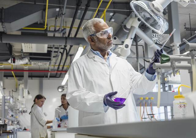 Scientists working in the laboratory.