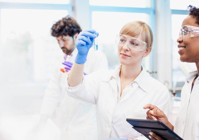 Scientists working in the laboratory.