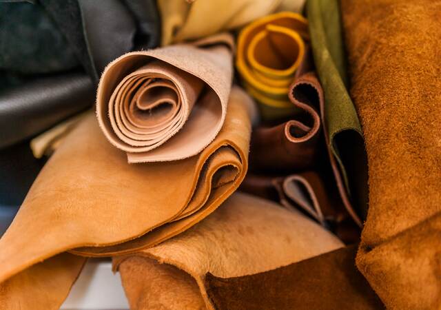 Leather storage in saddlery.