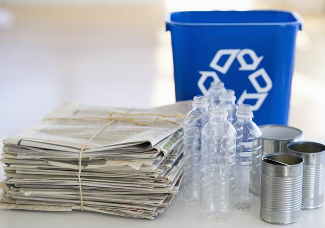 Still life of recycling.