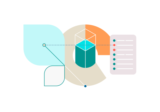 Illustration of a 3D bar graph