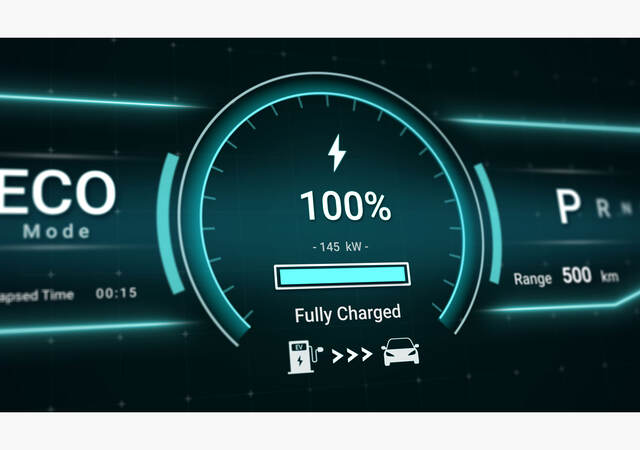 Dashboard showing EV charging status