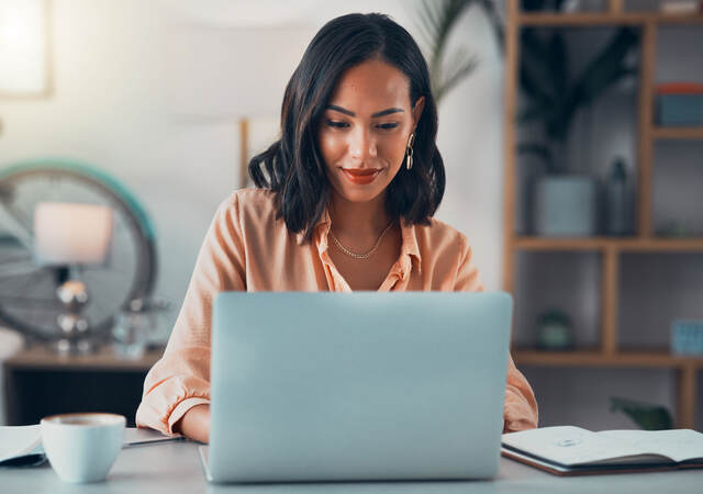 Person using a laptop