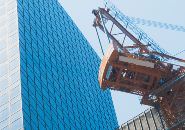 buildings with crane