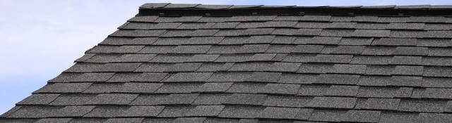 Photo of a shingled roof