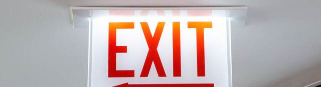 Exit sign.