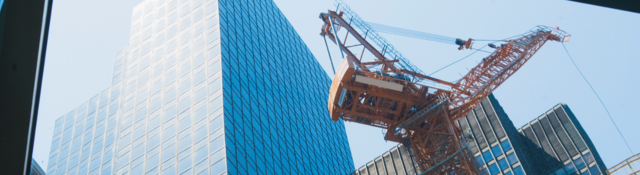 buildings with crane