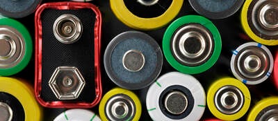 Different types of batteries next to each other