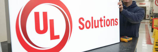 Electric sign at UL Solutions Northbrook location