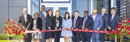 Ribbon cutting for the North America Battery Laboratory Aug 7 2024