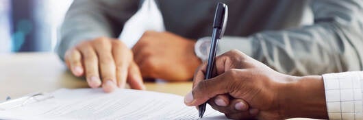 a person signing legal papers