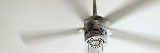 Low angle view of ceiling fan