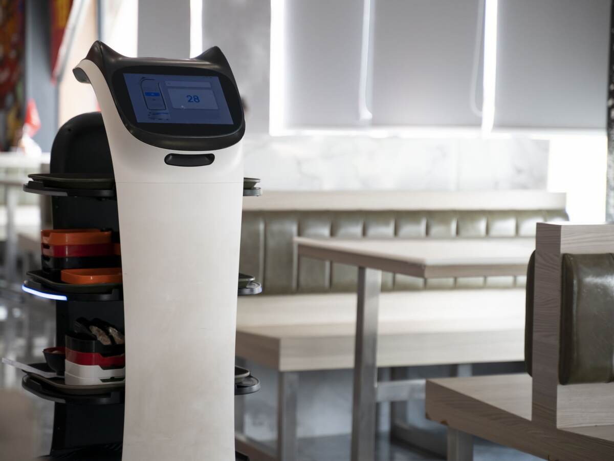 Service robot at restaurant