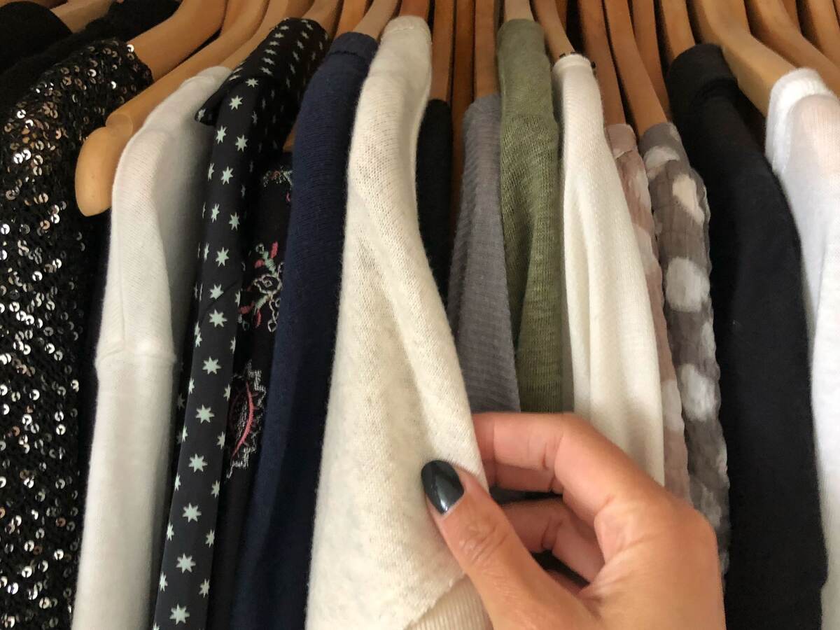 Woman choosing what to wear