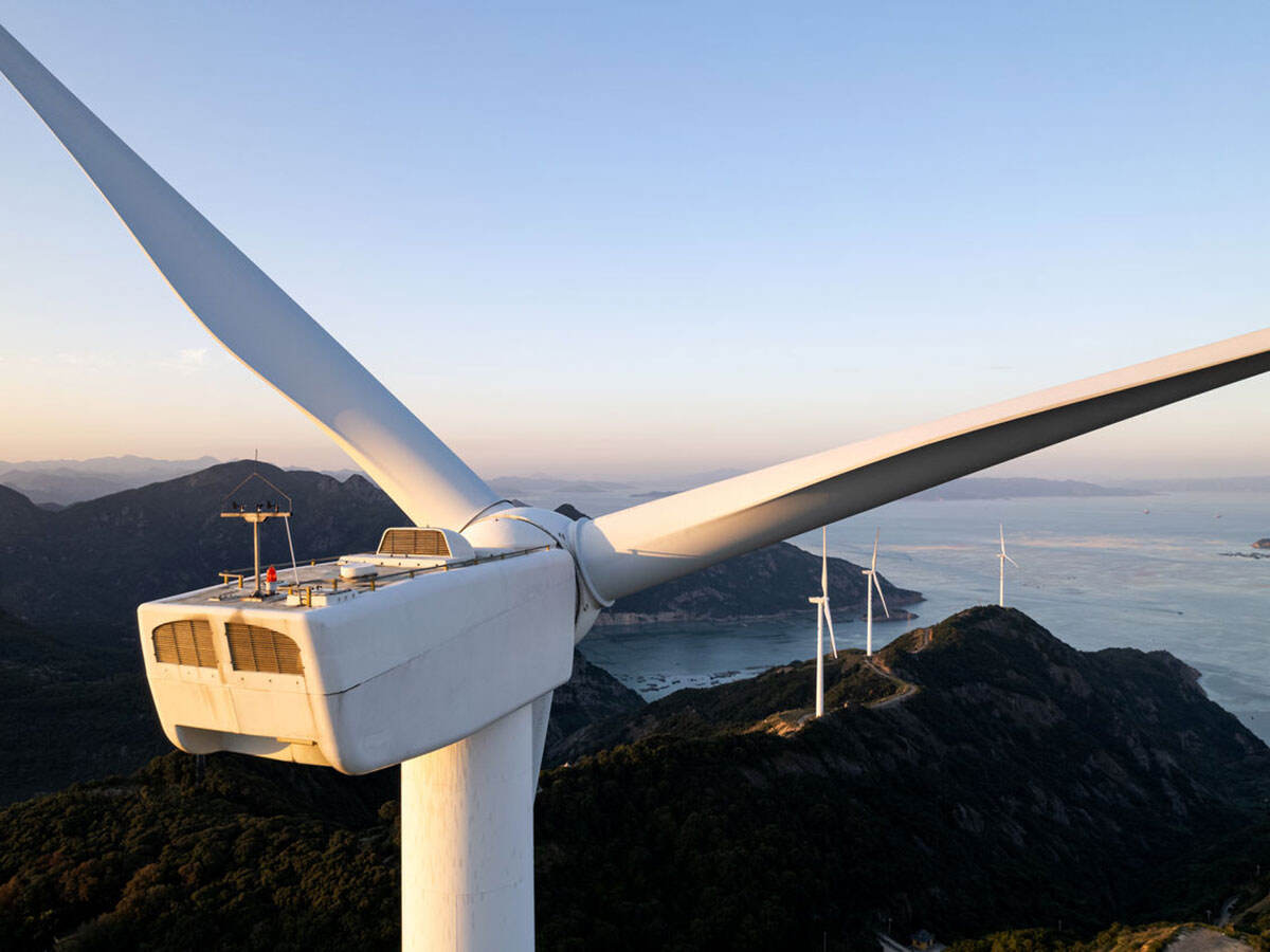 Wind turbine close-up