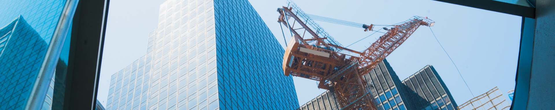 buildings with crane